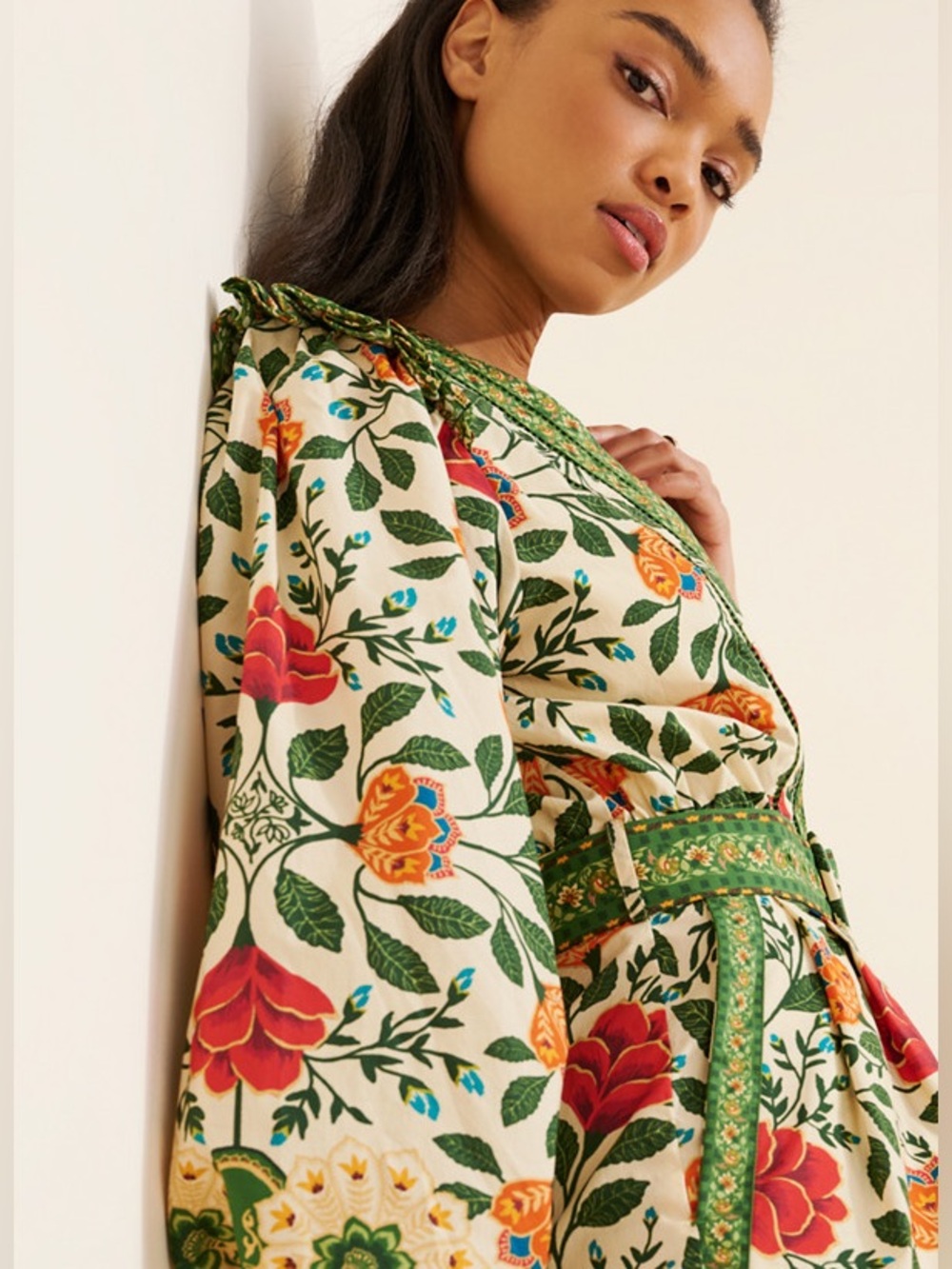 Farm Rio Garden Floral Tapestry Romper Women’s Size M - Picture 4 of 11